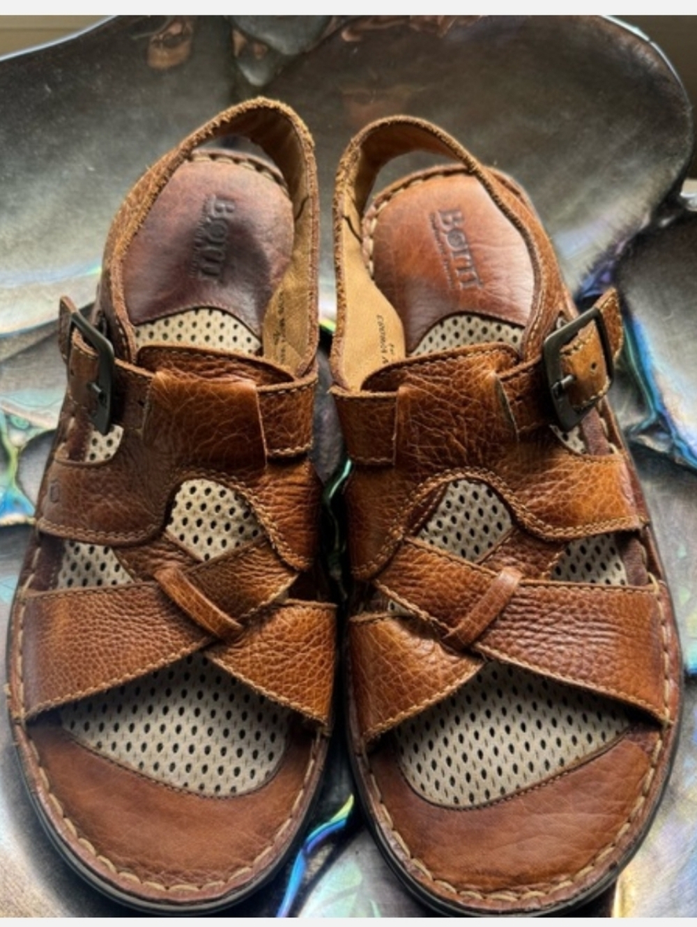 Born Leather Fisherman Sandals Sz 8